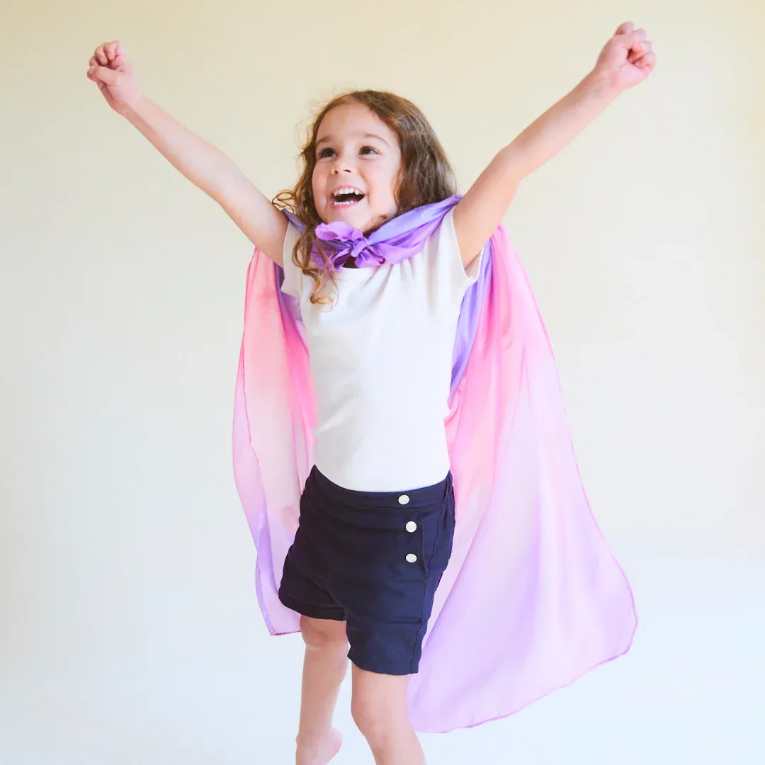 Pañuelo de Seda Rosa Enchanted Playsilk Blossom Sarahs Silks - Imagen 4