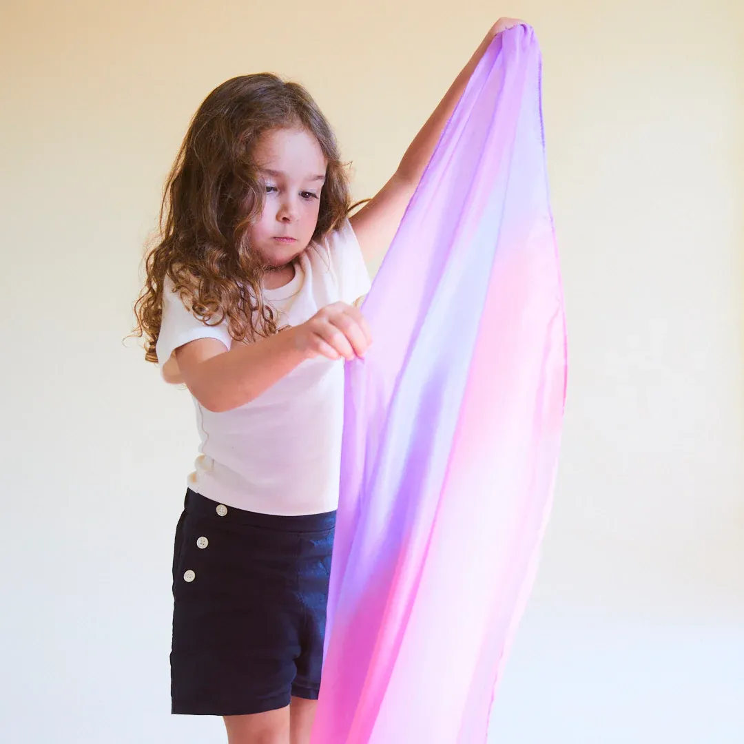 Pañuelo de Seda Rosa Enchanted Playsilk Blossom Sarahs Silks - Imagen 5