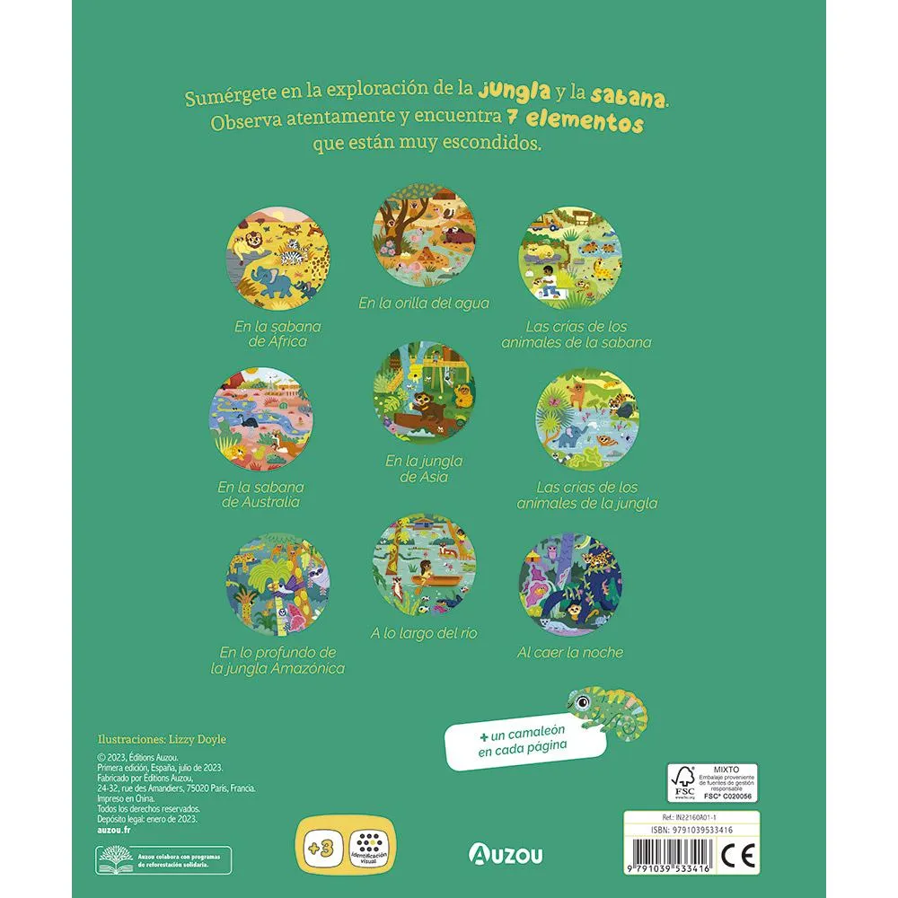 BUSCA Y ENCUENTRA LA JUNGLA Y LA SABANA PARA LOS MAS PEQUENOS - Imagen 3