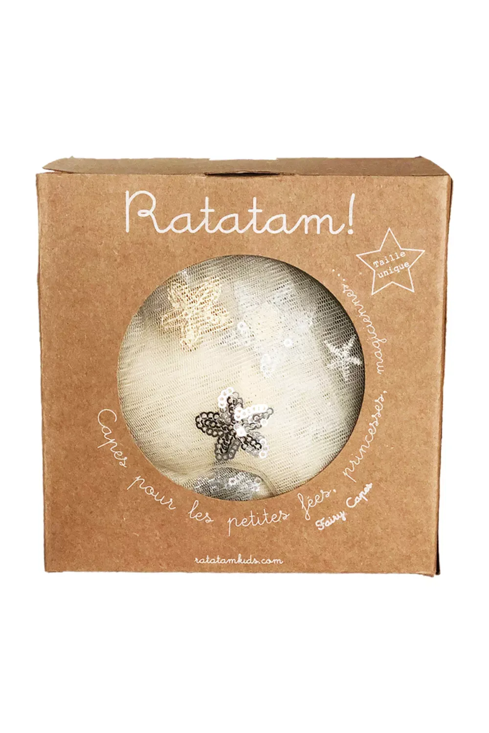 Capa Larga de Hada Con Estrellas Bordadas en Oro y Plata Ratatam - Imagen 3