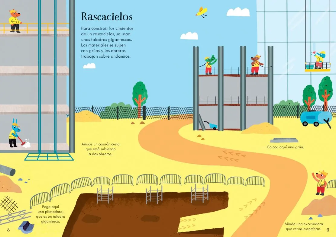 EN UNA OBRA MI PEQUEÑO LIBRO DE PEGATINAS - Imagen 2