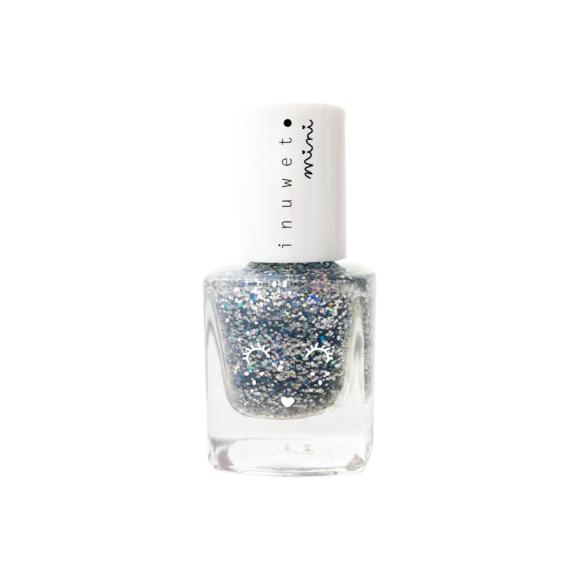 Esmalte de uñas a base de agua – Purpurina Plateada olor Vainilla