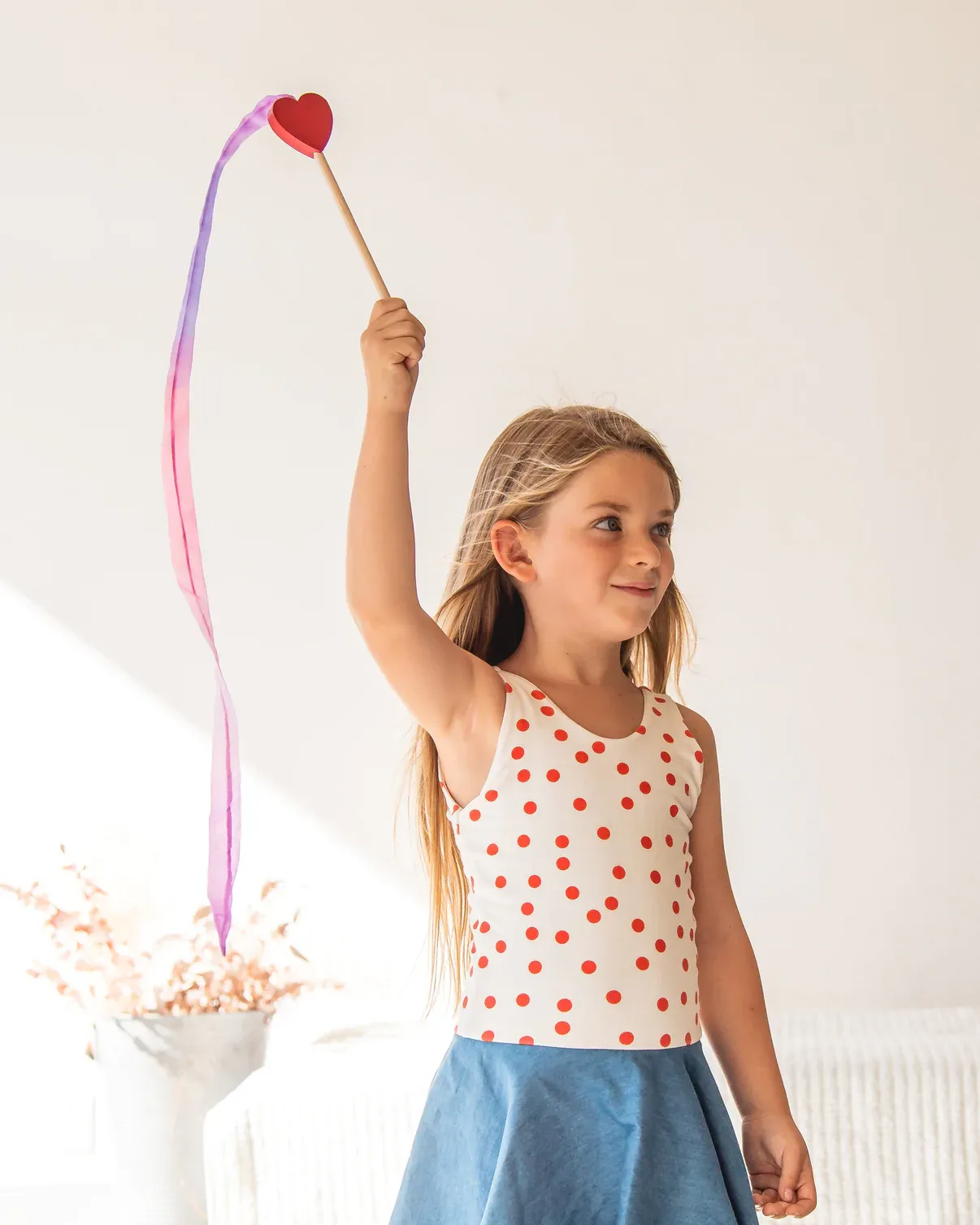 Mini Cinta de Baile de Seda Mini Streamer Heart Sarahs Silks - Imagen 2