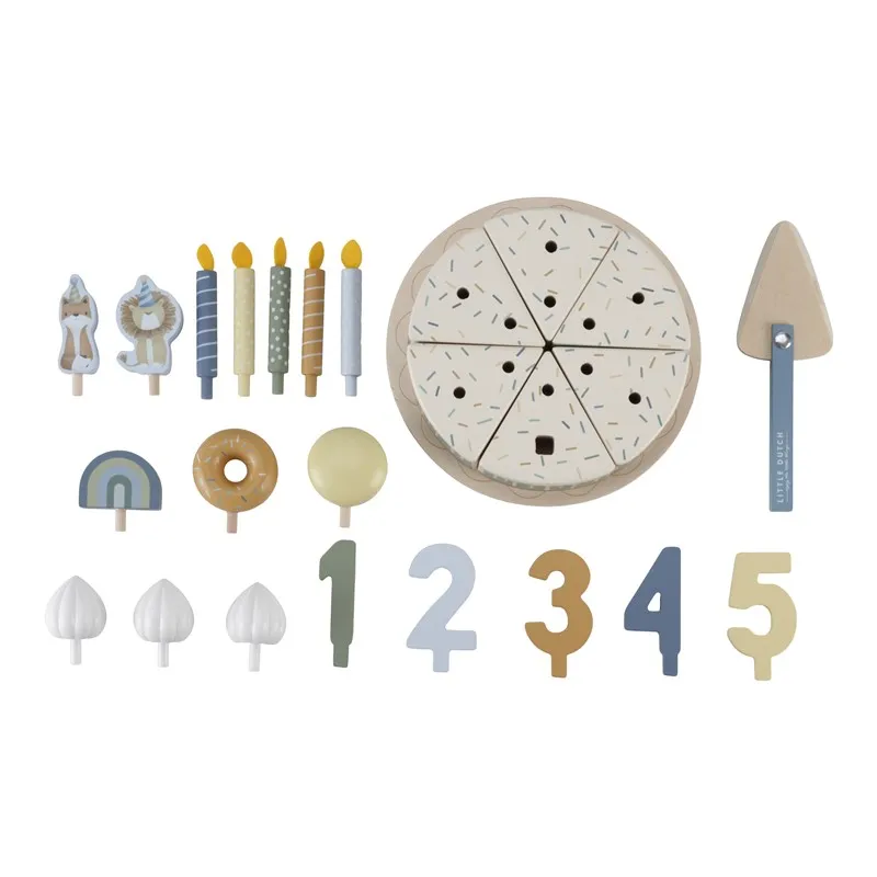 Pastel de Cumpleaños Azul FSC Little Dutch - Imagen 7