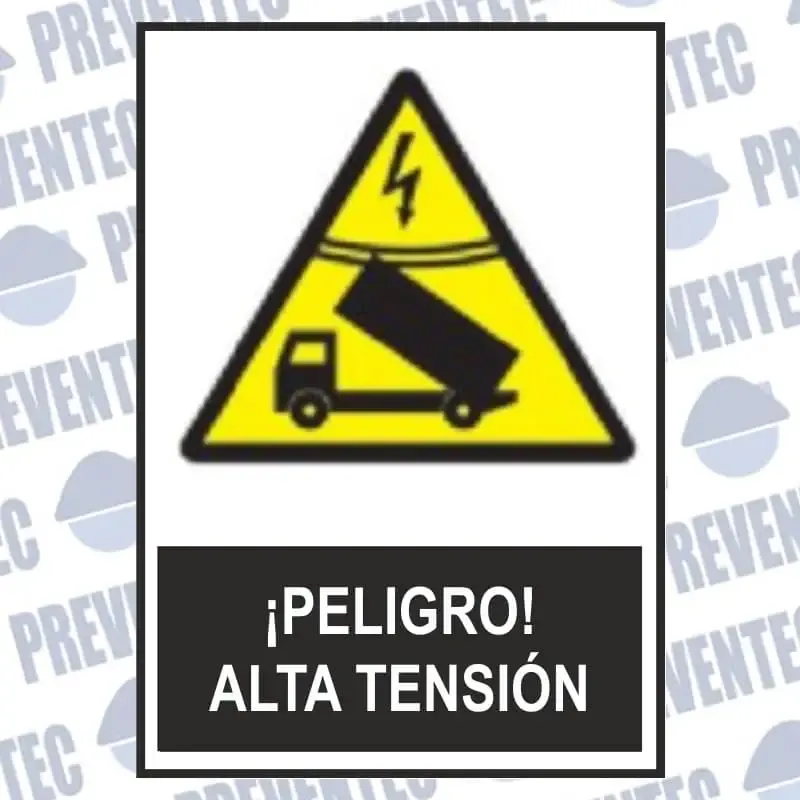 Señalización de seguridad : ¡ Peligro ! Alta tensión