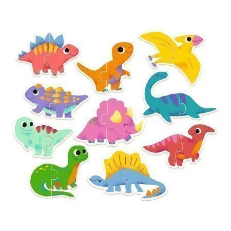 Puzzle Duo Dinos Djeco - Imagen 2