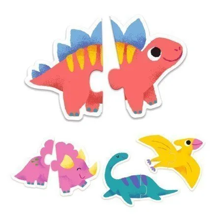 Puzzle Duo Dinos Djeco - Imagen 3
