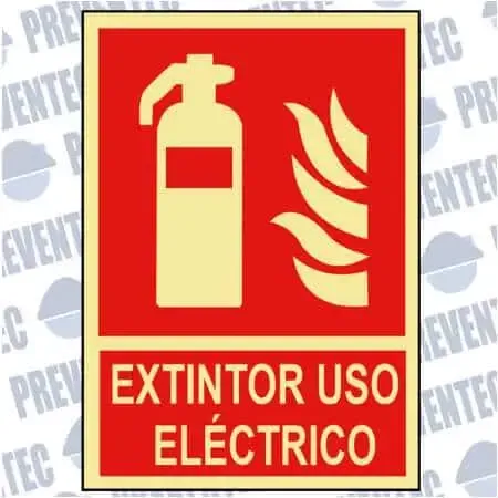 Señales de seguridad Extintor uso eléctrico