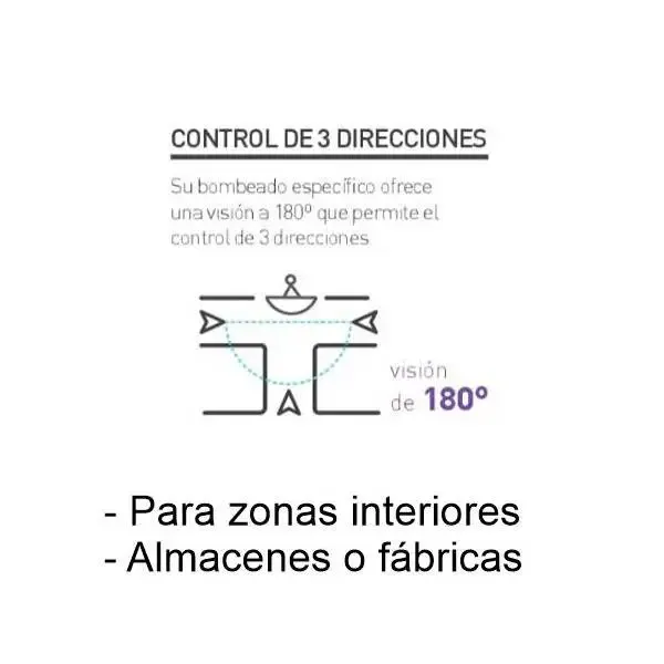 Espejo vigilancia media esfera fijación mural para interiores - Imagen 2