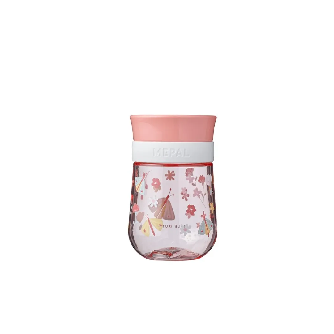 Vaso Antiderrame 360º 300ml Flores y Mariposas