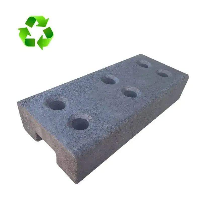 Bases de caucho para vallas obra de 42 y 45 mm diámetro