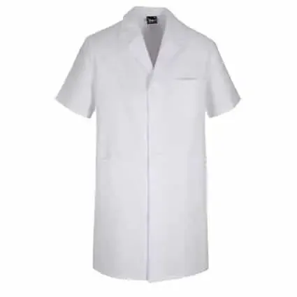 Bata blanca manga corta unisex