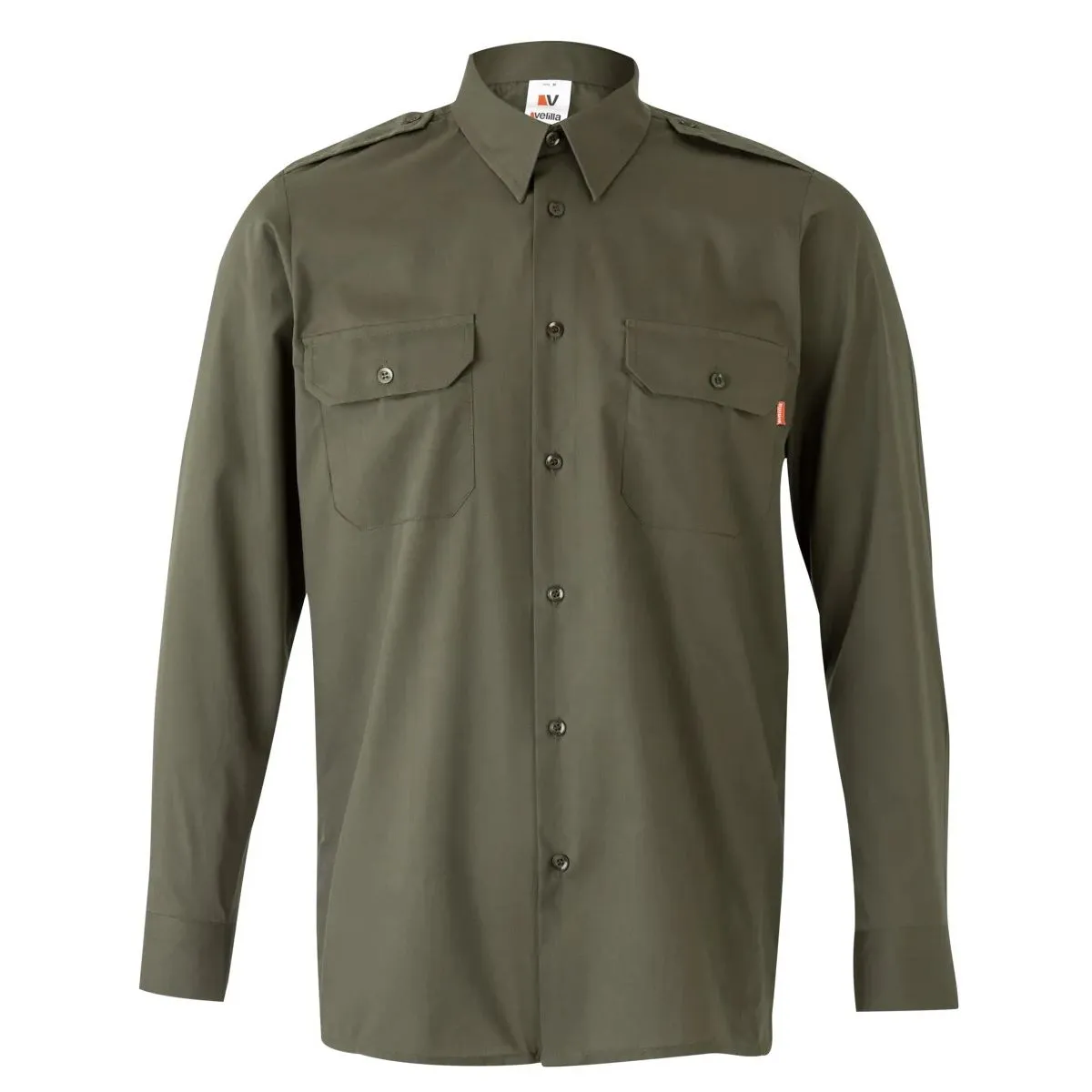 Camisa trabajo manga larga dos bolsillos Velilla 530 - Imagen 6