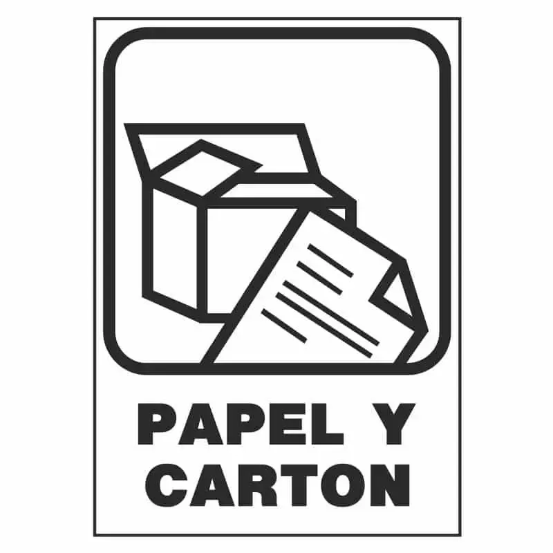 Señalización reciclaje : Papel y cartón