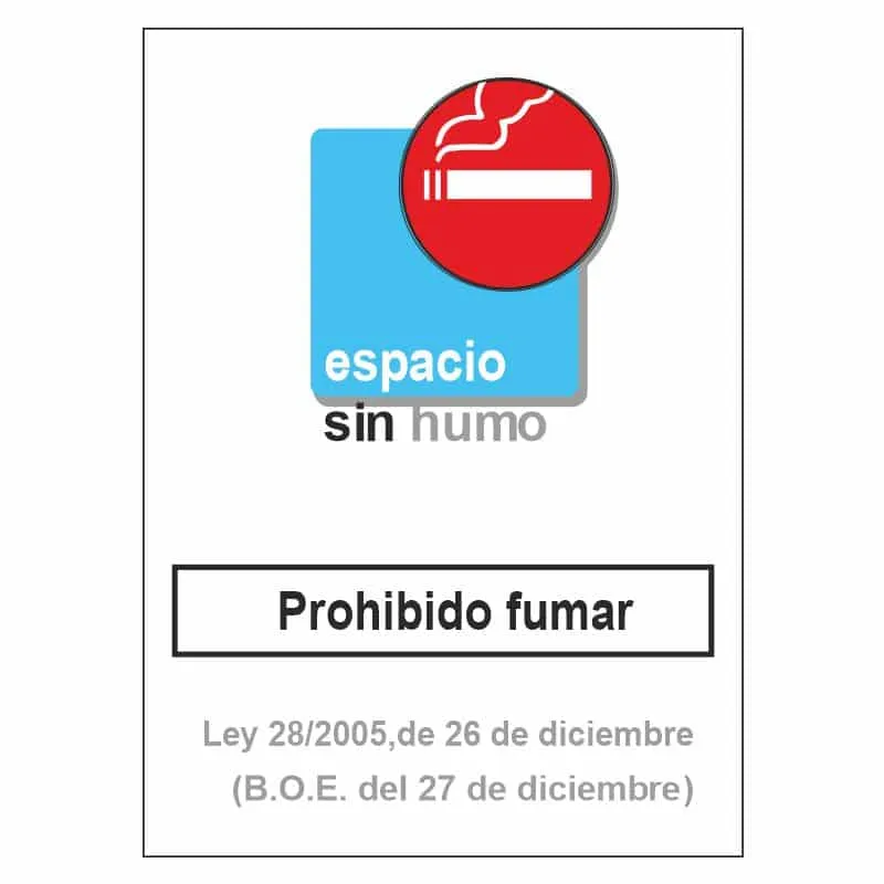 Cartel espacio sin humo