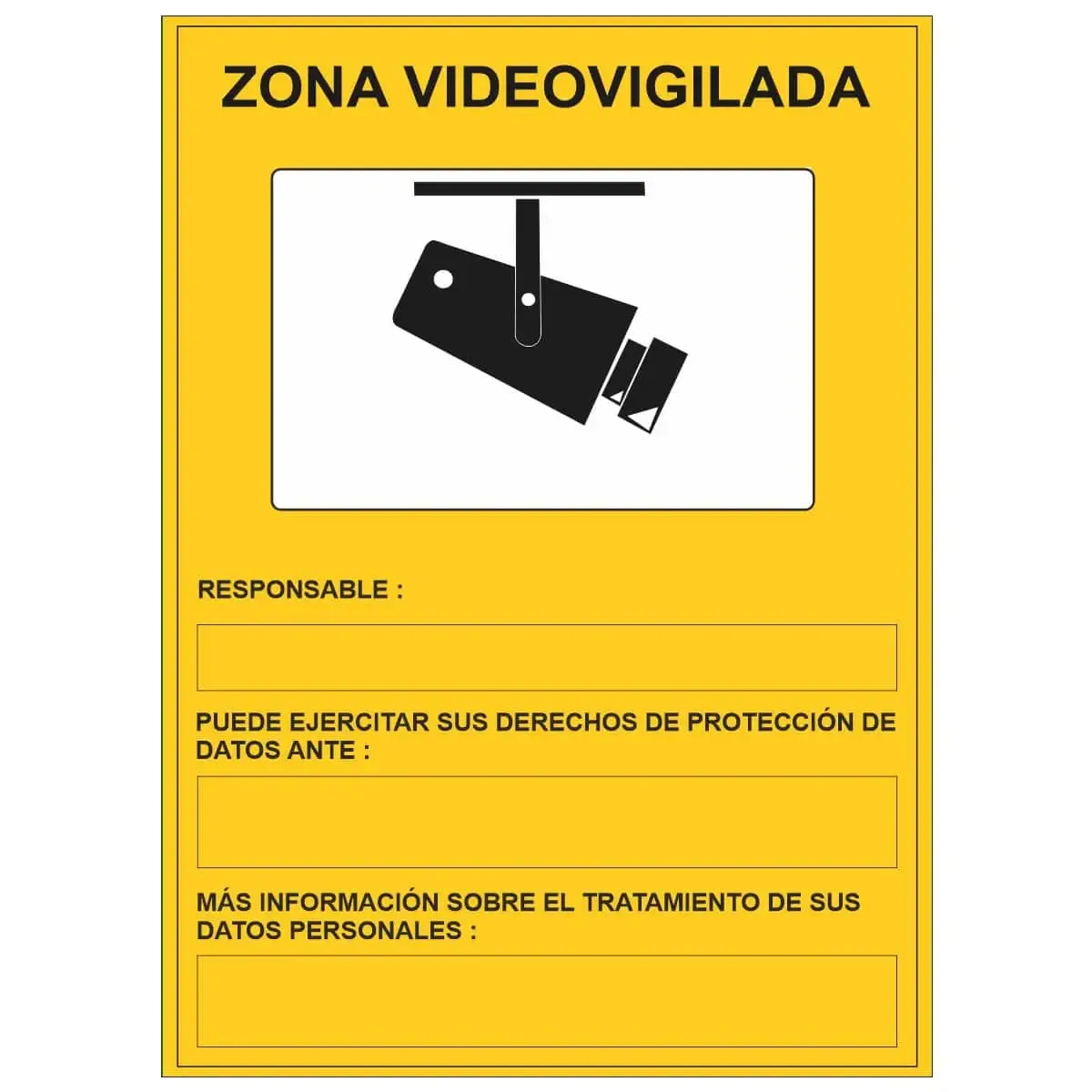 Cartel zona videovigilada