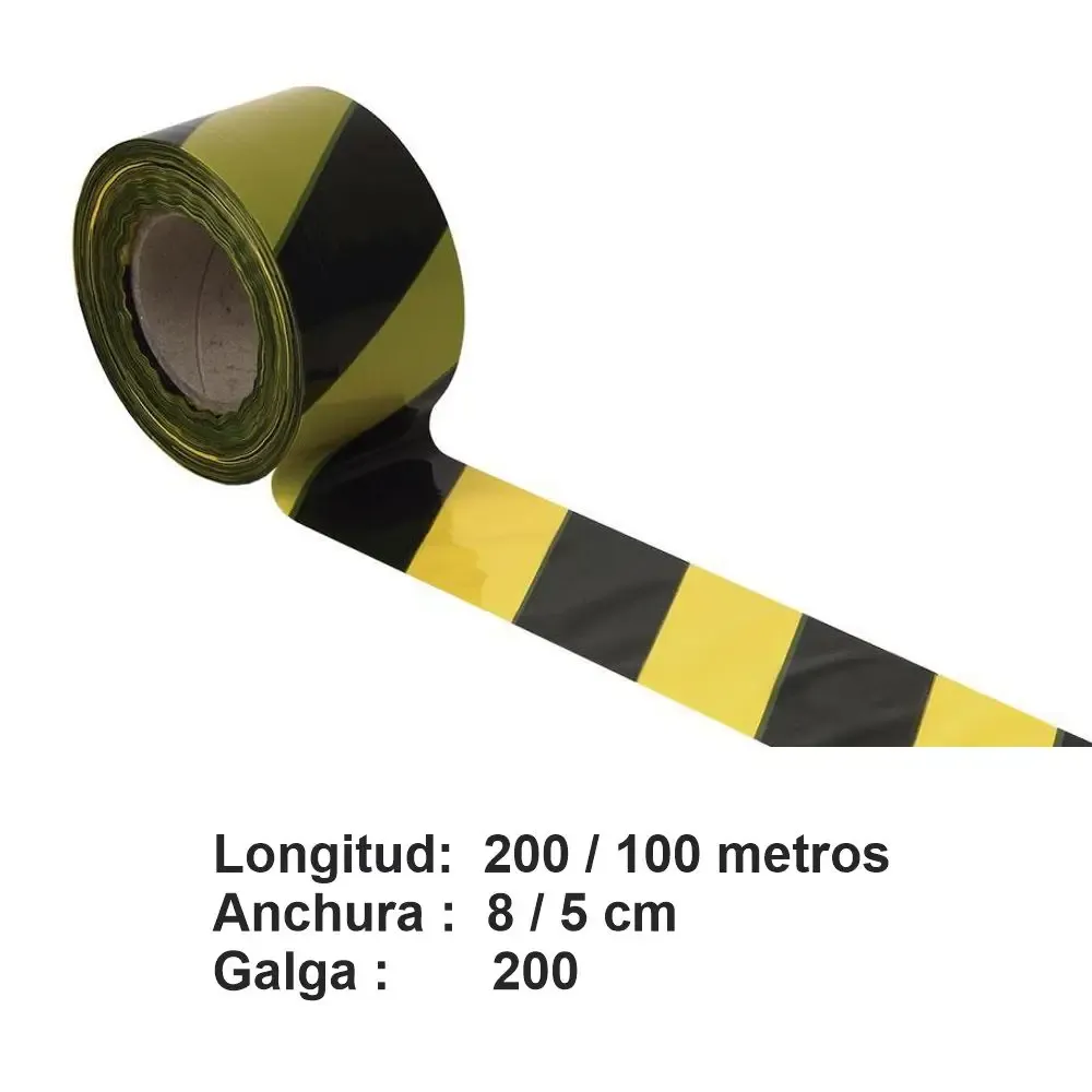 Cinta balizamiento amarilla negro – Galga 200