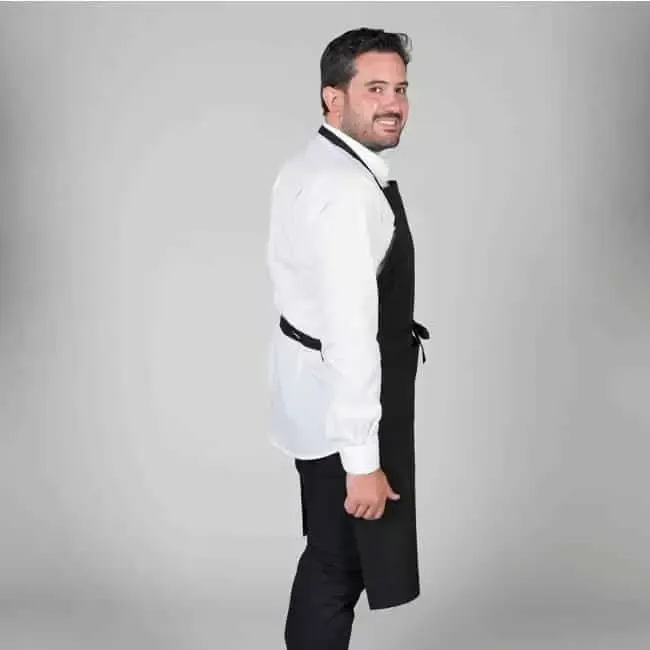 Delantales hostelería con hebilla modelo 1610 negro - Imagen 2