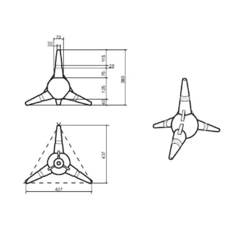 Tetrápodo policía de señalización – Cono reflectante - Imagen 2