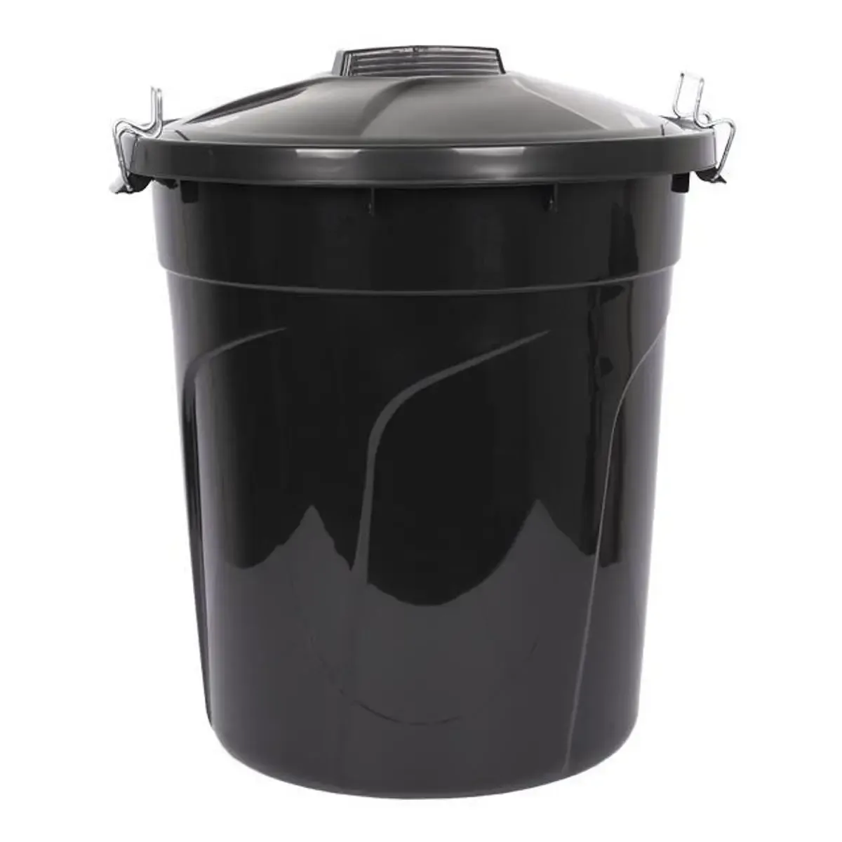 Cubo de basura 50 litros de plástico negro Cofan