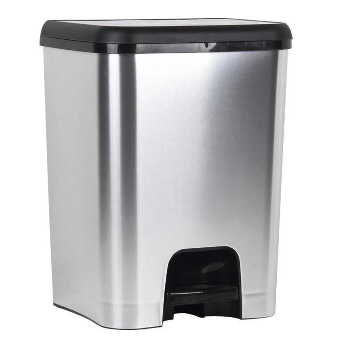 Cubo de basura efecto metalizado con pedal – 26 litros