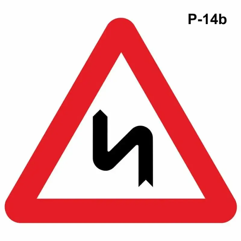 Curvas peligrosas hacia la izquierda – ( P-14b )
