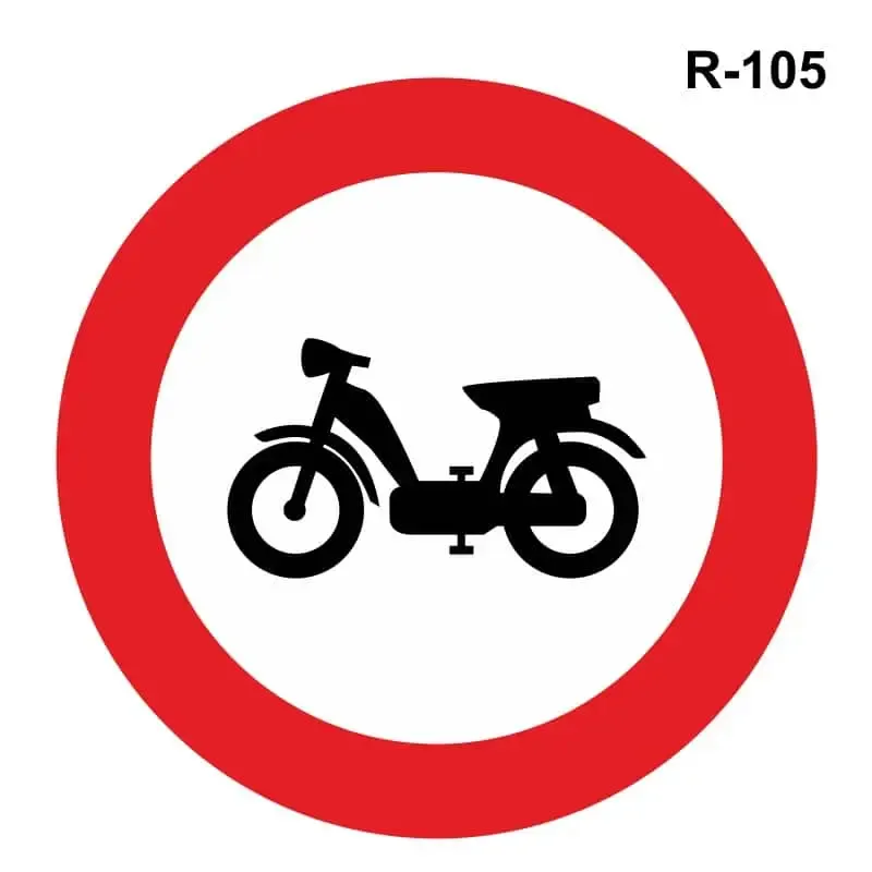 Entrada prohibida a ciclomotores – ( R-105 )