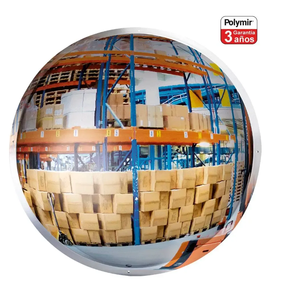 Espejo vigilancia media esfera fijación mural para interiores