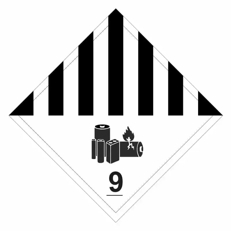 Etiqueta 9A ADR – Mercancías que contienen baterías de litio