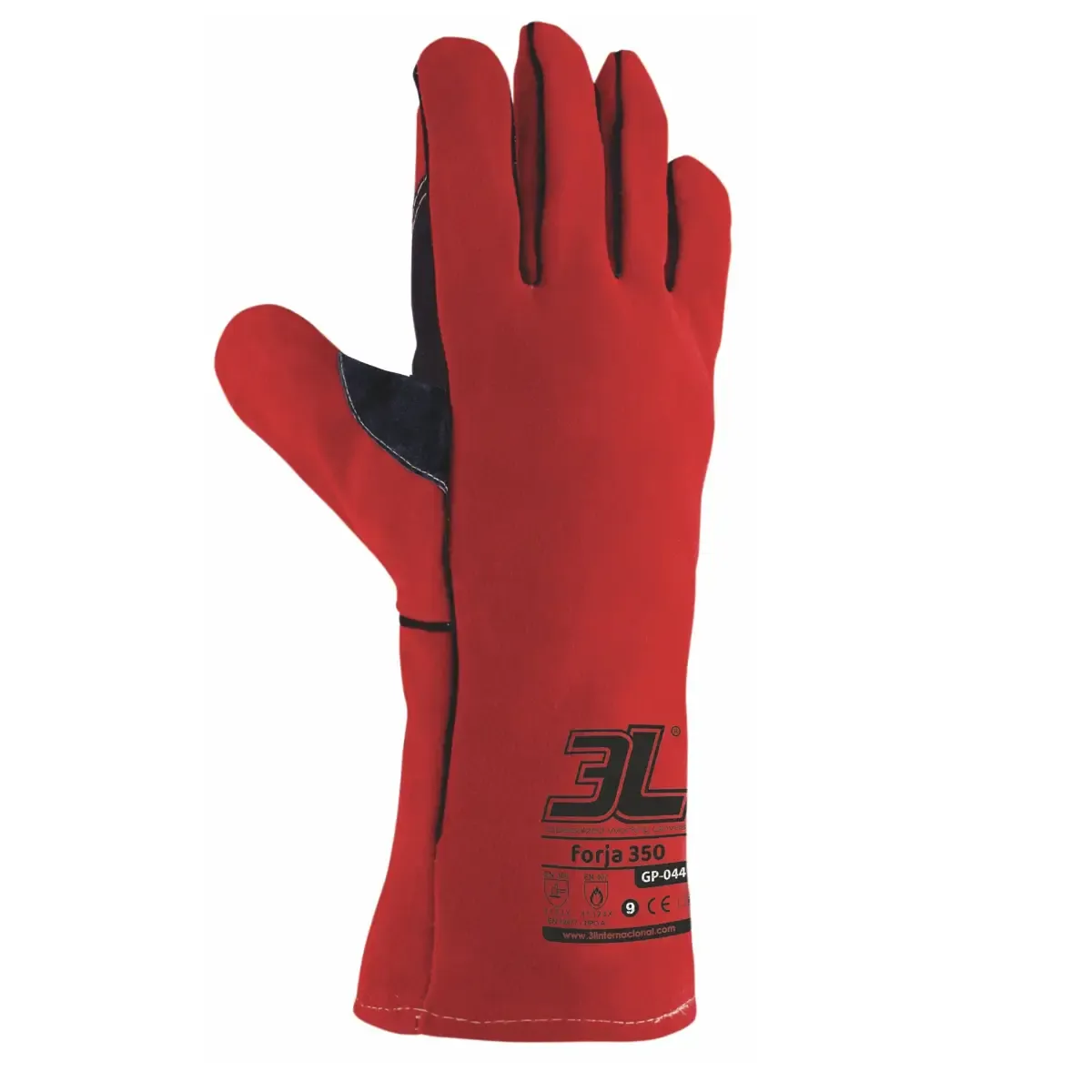 Guantes para soldador 3L Forja 350 de serraje - Imagen 2