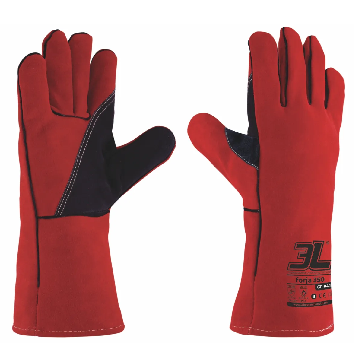 Guantes para soldador 3L Forja 350 de serraje
