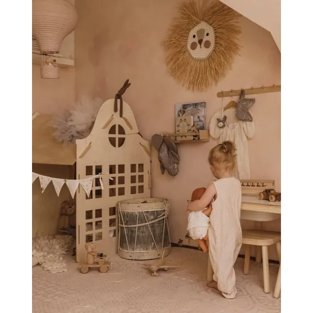 Small Crochet Lion/Rafia Pink Ila y Ela - Imagen 2