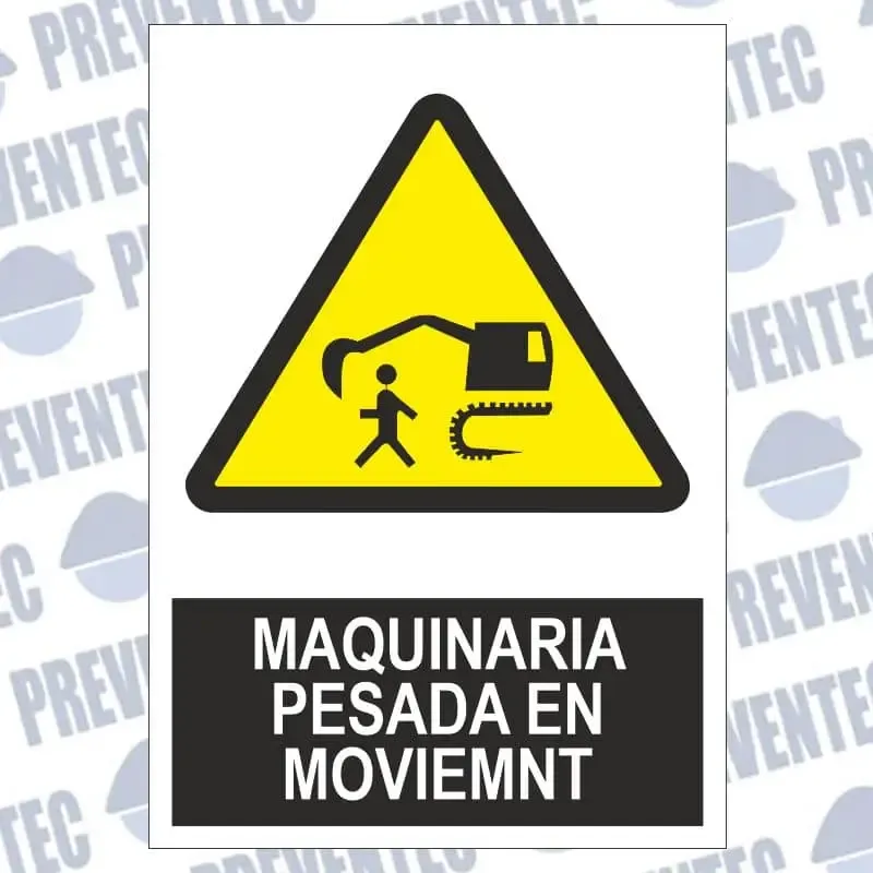 Senyal d`advertència : Maquinària pesada en moviment