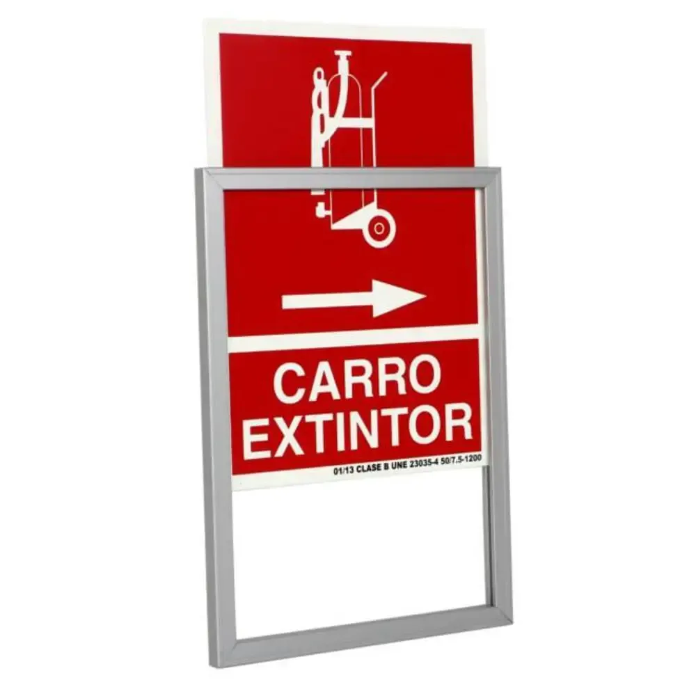 Marco de aluminio para señales seguridad tamaño DIN A3 - Imagen 2
