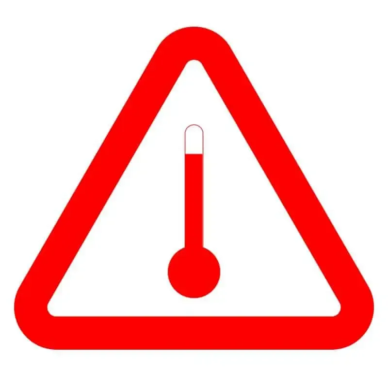 Señales materias peligrosas : Transportado en caliente