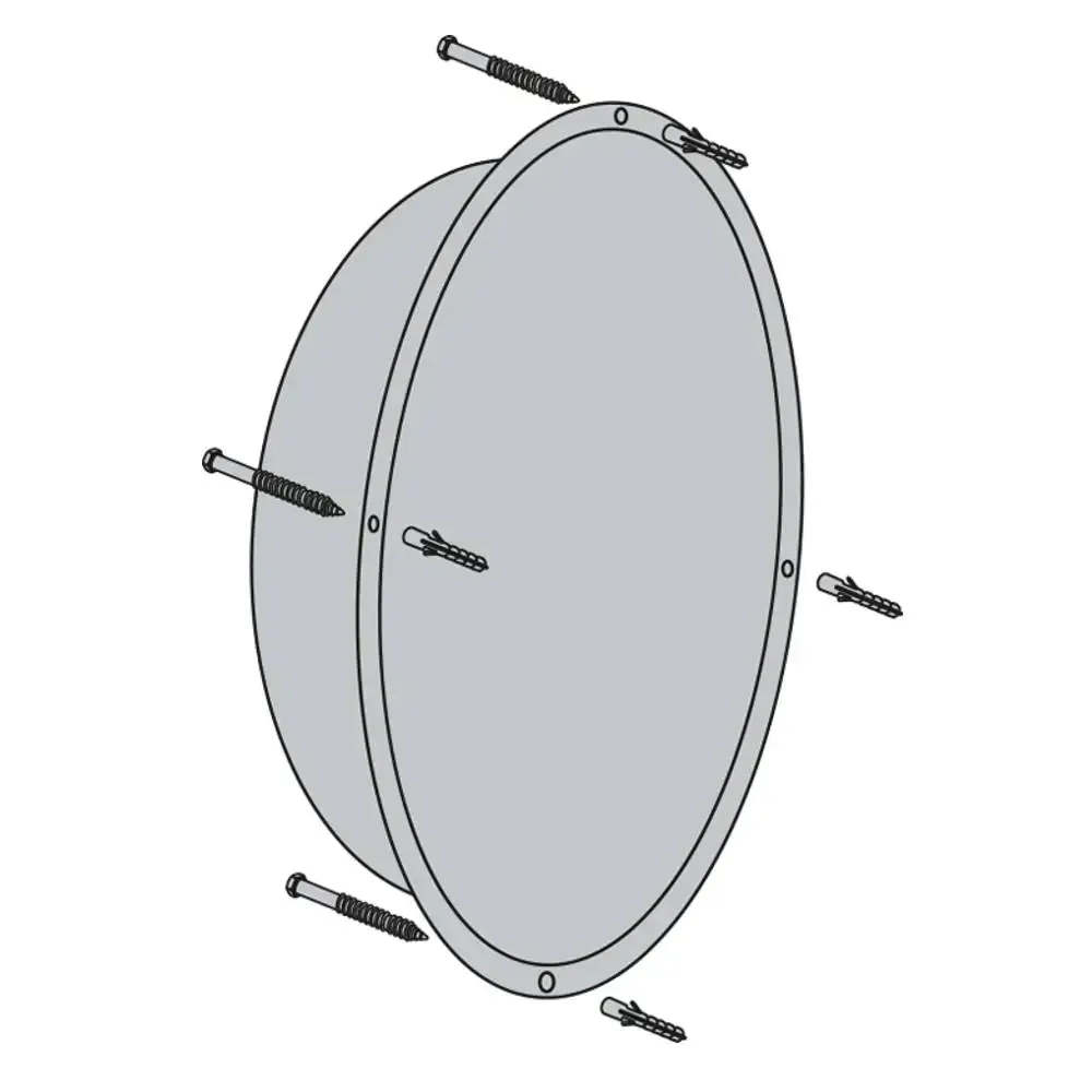 Espejo vigilancia media esfera fijación mural para interiores - Imagen 4