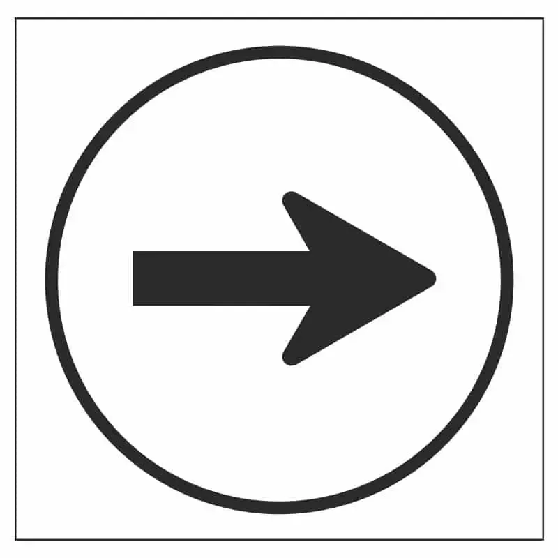 Plantilla de acero para señalización suelo – Flecha