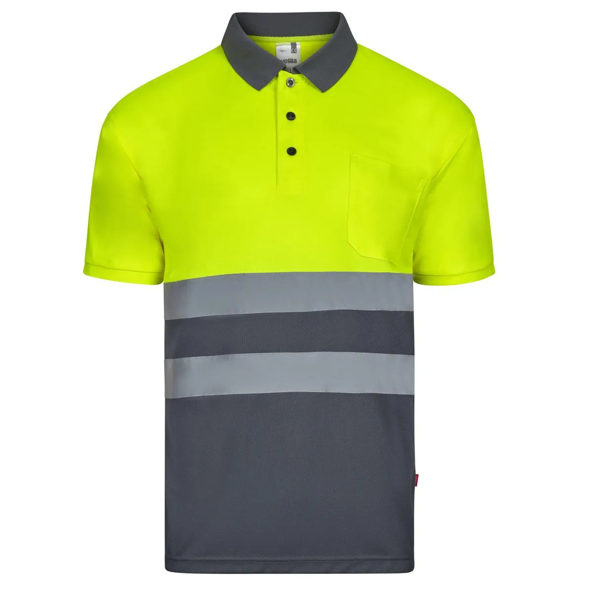 Polo bicolor Velilla 305504 alta visibilidad Manga corta