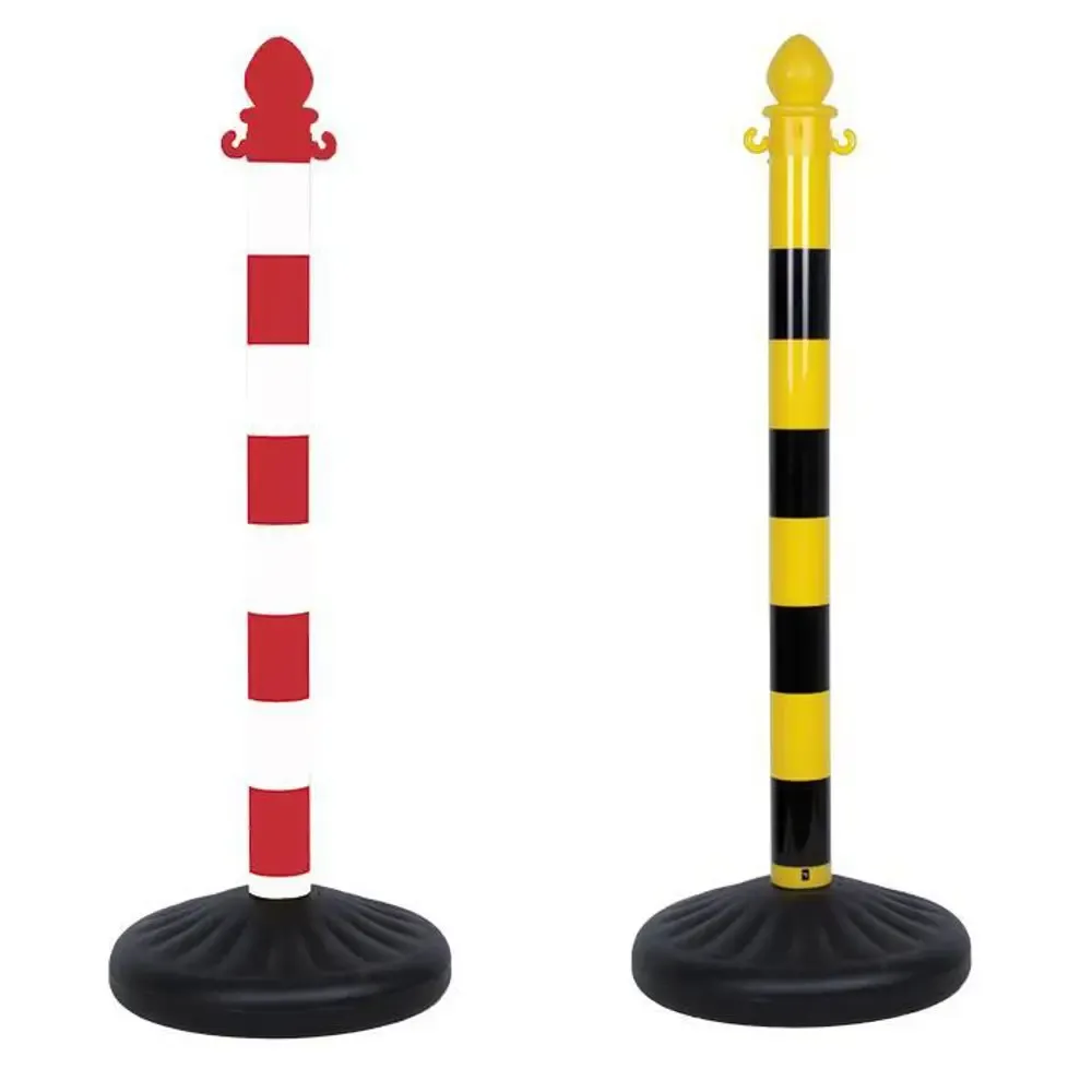 Poste para cadenas señalización con base