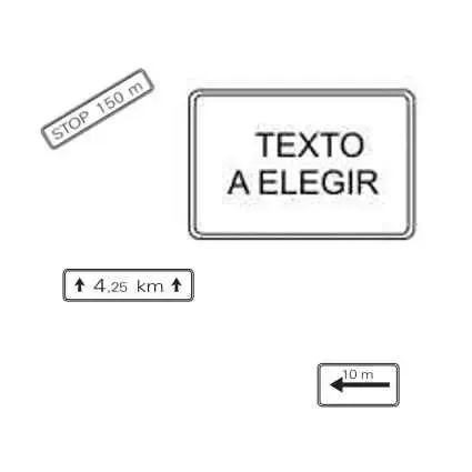 Paneles complementarios MOPU para señales tráfico