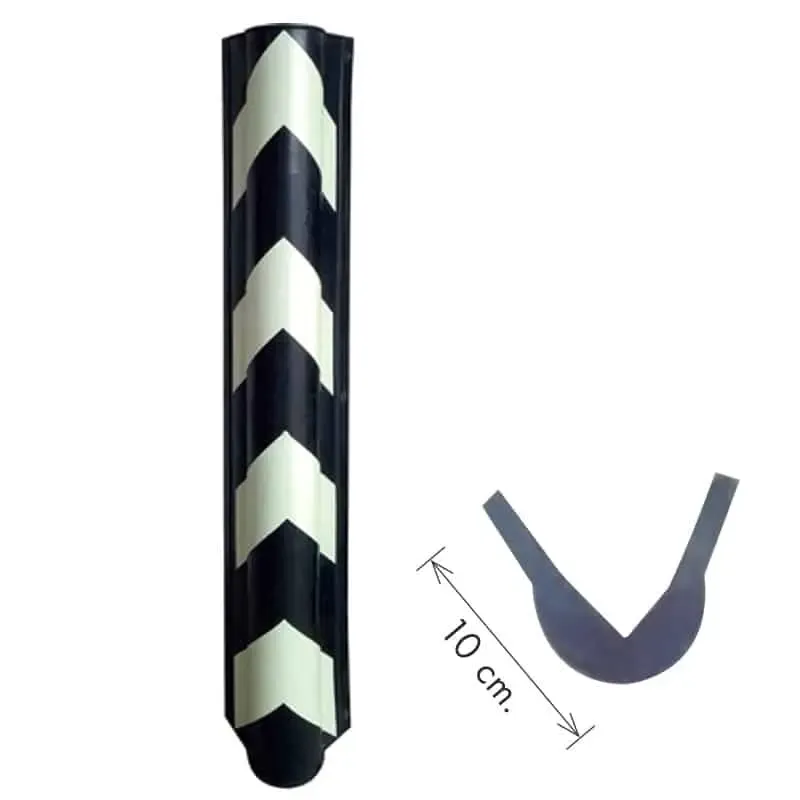 Protector de esquinas redondeada fotoluminiscente para parking