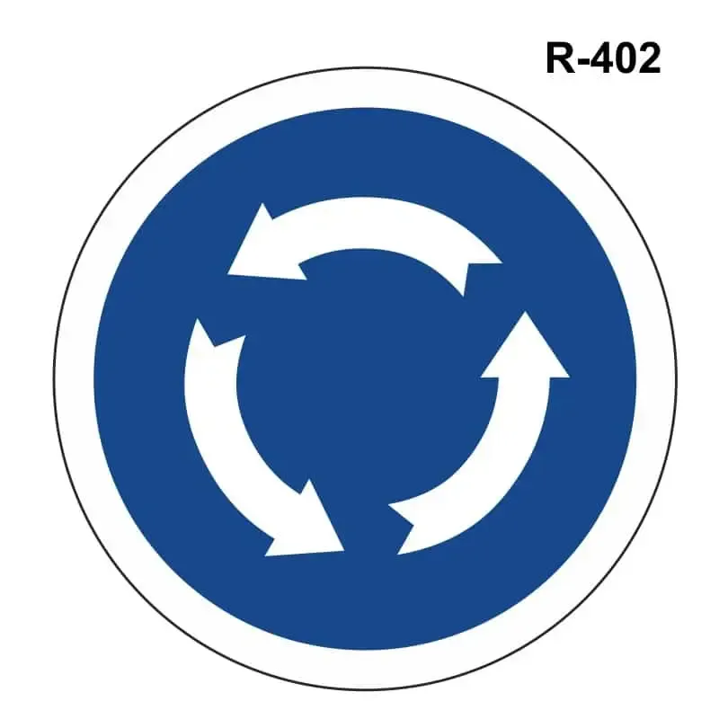 Intersección de sentido giratorio obligatorio ( R-402 )