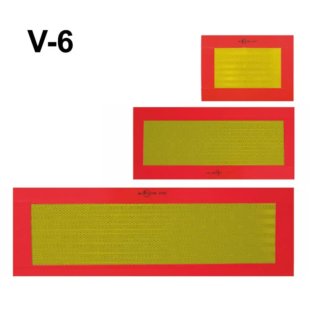 V-6 Placa aluminio para vehículos largos