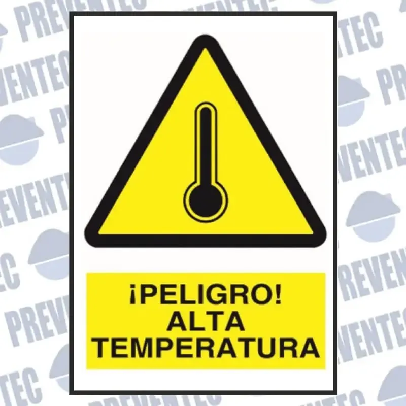 Señales de advertencia : Peligro, alta temperatura – DIN A4