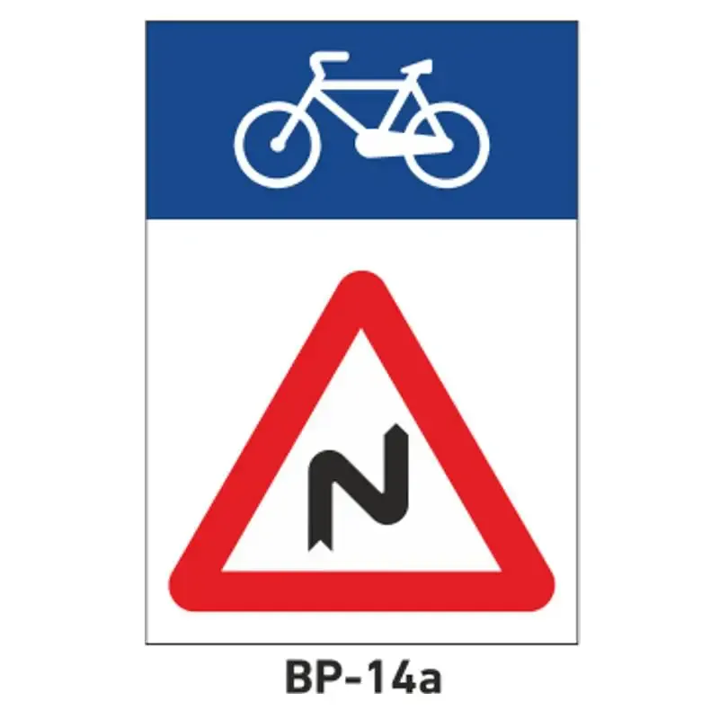 Señalización para ciclo-rutas – Curvas peligrosas hacia la derecha