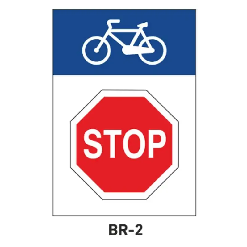 Señalización para ciclo-rutas – Stop ( BR-2 )