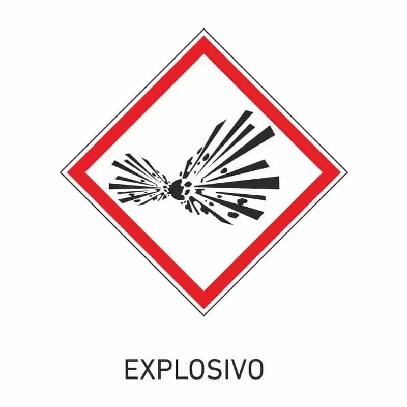 Señalización envases : Explosivo