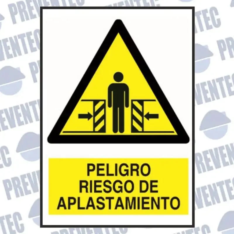 Señal peligro de aplastamiento