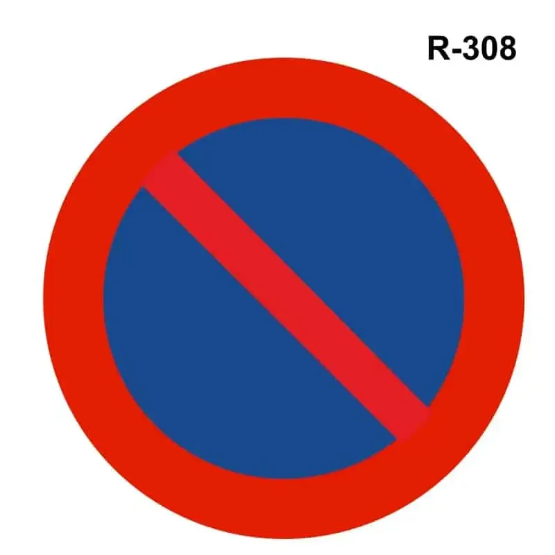 Señal prohibido estacionar – ( R-308 )