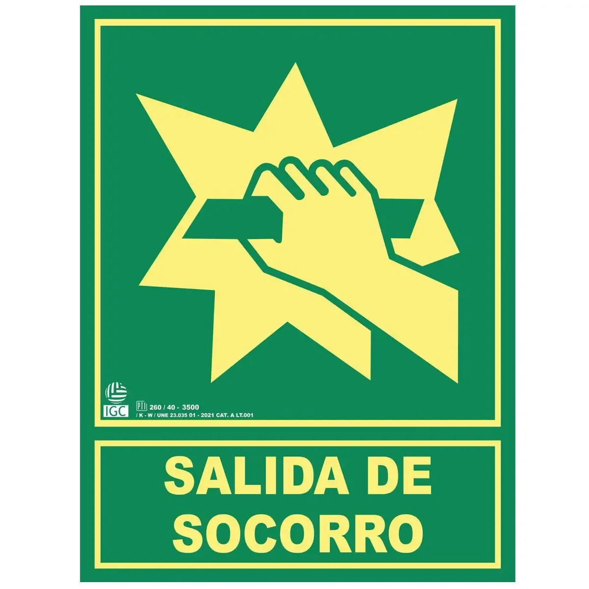 Señales seguridad emergencia – Salida de socorro